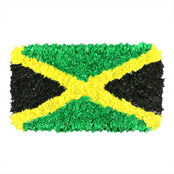 In our New Barnet studio lens, the Jamaican flag emerges as a living bouquet of culture, a sculpture born from many hands and many voices. The central diagonal gold saltire glints as it slices through the field, dividing the piece into four bold triangles. Two triangles at the top and bottom shimmer in bright, emerald green, evoking the island's lush interior, while the left and right triangles present a deep, charcoal black with a soft satin sheen that anchors the composition. Thousands of tiny, crumpled elements-tissue bits and fabric scraps-are layered to create a three-dimensional, tactile surface, each piece catching light differently and contributing to a sculpture-like texture. The whole work rests against a clean white background, so every hue pops with a sunlit, celebratory glow. As a florist who knows how colour and texture tell a story, I read this piece as unity in motion-a visual ode to Jamaica's heritage and the playful resilience of the New Barnet community. It speaks of pride, memory, and collaborative craft, a perfect visual anchor for articles about culture, festival spirit, or artistic collaboration. For locals, this piece also echoes our neighbourhood's warmth and openness, with options for delivery across New Barnet and surrounding streets to bring that culture-bright energy into homes or event spaces.