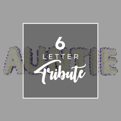 In a softly lit display, six bold letters spell AUNTIE, each formed from a dense tuft of white chrysanthemums that create a plush, velvety surface. The edges are neatly bordered with a slender purple trim, providing a dignified outline that enhances the snowy bloom field without overpowering it. The arrangement sits before a calm gray backdrop, speaking of memorial serenity and respectful remembrance. Centered across the middle is a white square panel bearing 6 LETTER in a clean sans-serif font, with Tribute written in a graceful script beneath, making the purpose crystal clear. This is a personalized memorial tribute, thoughtfully composed to honour a beloved aunt in a New Barnet service, wake, or tribute ceremony, with the chrysanthemums offering a pure, almost ethereal glow. The scent is light and clean, the petals cool to the imagination, and the overall mood one of quiet consolation and lasting affection. Crafted by Flowers New Barnet, the piece embodies local care and the intimate pride of hand-crafted memorial design, suitable for families across New Barnet, Brunswick Park, and the surrounding streets seeking a respectful, timeless gesture of love. It can be arranged for delivery across the area with the same-day option enhancing the support offered to grieving communities.