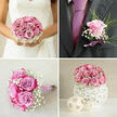 A low, round bouquet of roses and gypsophila nestles neatly inside a contemporary white container, the flowers gathered so closely that they form an almost perfect sphere of colour and texture. The roses range from rich, saturated pink to soft lavender, their petals layered in tight rosettes that give the design a plush, luxurious feel. Between them, delicate sprays of white baby's breath appear like a fine mist, softening the richer tones and bringing a sense of lightness to the overall composition, much like early fog drifting over the gardens near Hadley Green in New Barnet. The vessel is striking in its own right: a white artistic bowl or pot with intertwining, woven-style lines, lending a sculptural quality that contrasts beautifully with the natural curves of each flower. The arrangement feels polished yet welcoming, ideal as a wedding table centrepiece, a reception accent along Station Road, or an elegant gift for an engagement party hosted at a home near Victoria Park. Subtle natural light catches the folds of the petals, highlighting the variations of pink and lilac and casting gentle shadows that add depth and dimension. Nothing here feels accidental-the bouquet seems carefully engineered by a skilled florist to balance symmetry, colour harmony, and romantic softness. There is a sense of quiet luxury, the kind that doesn't shout for attention but quietly enhances any New Barnet celebration with refined charm and heartfelt beauty.