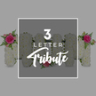 This softly lit composition shows a MUM funeral tribute arranged against a smooth, light grey background, making the white flowers appear particularly luminous. Enclosed within a crisp white rectangular frame, the three letters stand close together, each one completely covered with compact white chrysanthemums that create a plush, even surface, the small petals overlapping like delicate ruffles. At the top left of the first M, a flourish of deep fuchsia roses, paler pink rosebuds, and light, feathery fern spills gently over the edge of the letter, adding warmth and movement reminiscent of the mixed garden flowers seen around New Barnet's quiet side streets. The central U is mostly unadorned, its clean white form emphasising the purity of the design, while a single pale pink rose nestled at the base introduces a subtle, heartfelt accent. The final M reflects the first, carrying an identical cluster of bright pink roses and fern on its upper right side, creating a pleasing symmetry that runs across the tribute and suggests the steady hands of an experienced local florist used to crafting bespoke memorial arrangements. Over the centre of the floral letters, within the white frame, bold white text reads 3 LETTER in a straightforward, sans-serif font, with the word Tribute below in elegant script, clearly naming this style of sympathy tribute. At both far edges of the image, parts of additional white chrysanthemum letters with pink rose sprays are just visible, hinting at extended names or words that might be created for funerals and celebrations of life in New Barnet and the surrounding Barnet area. The design feels gentle and composed, offering a soft, floral expression of love and remembrance.